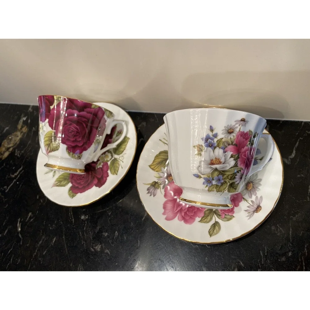 Vintage DUCHESS Cups & Saucers Set Of 2
